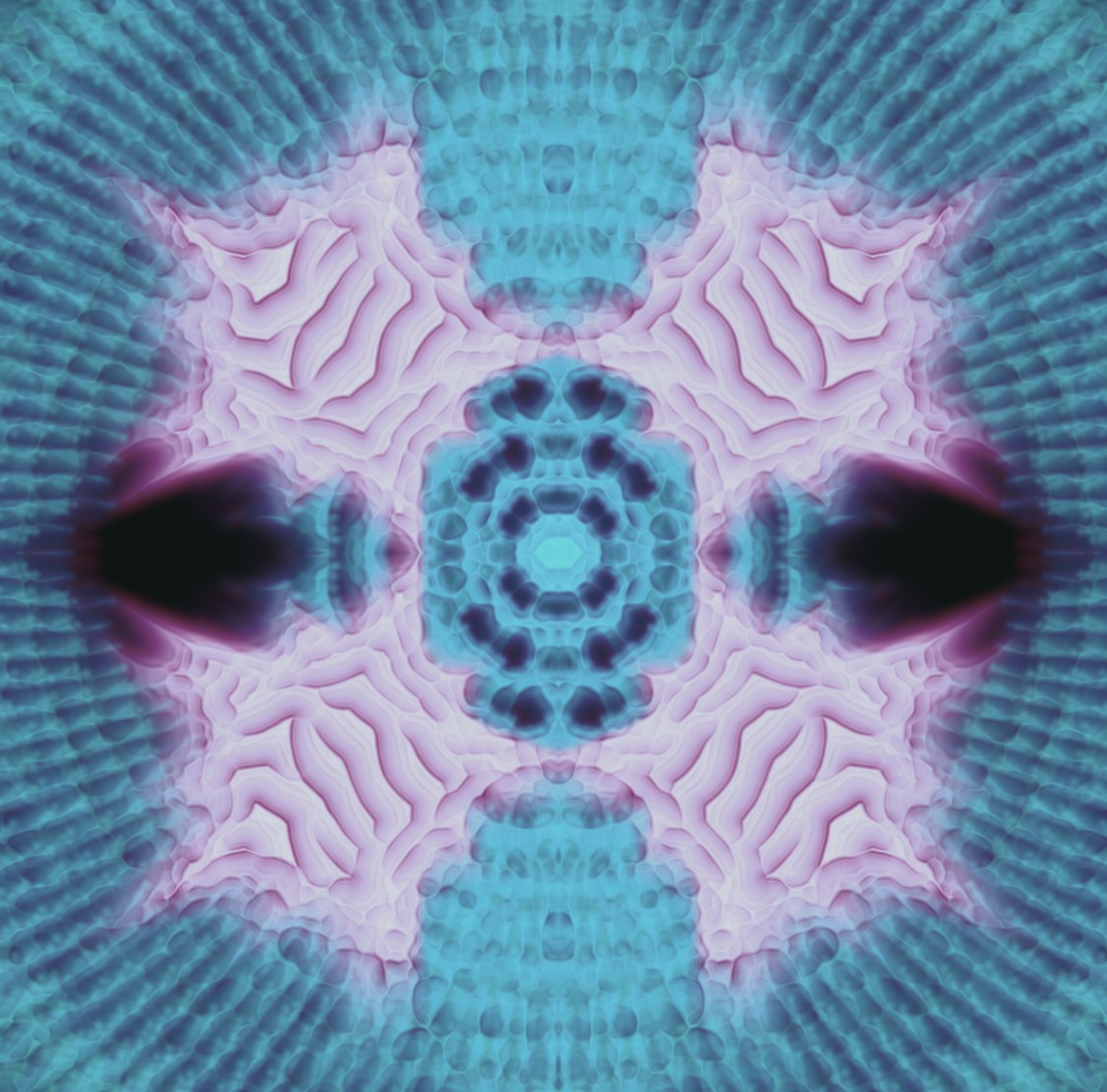 Electric Night scene, teal and pink color state