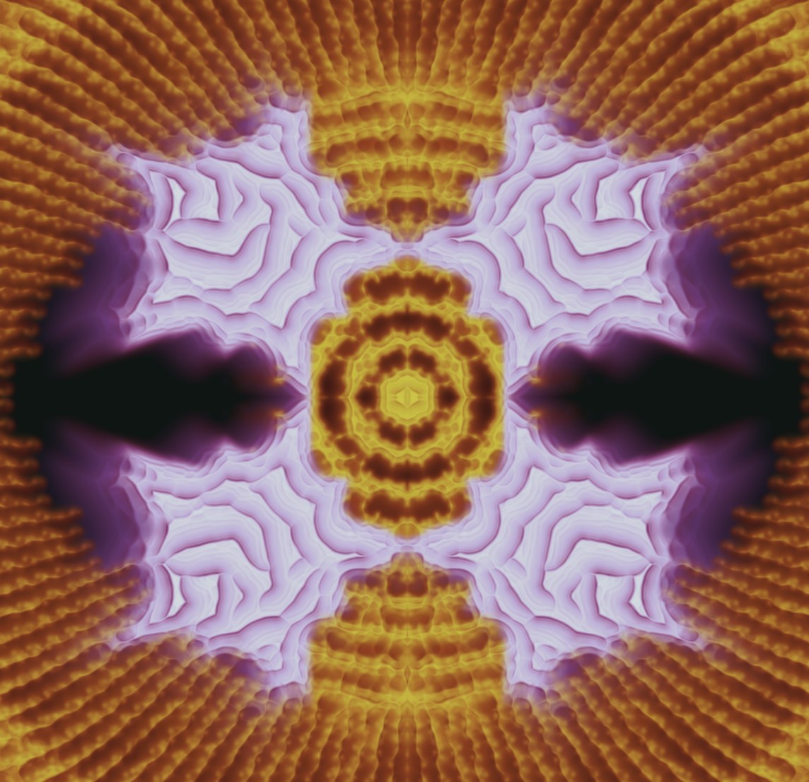Electric Night scene, gold and purple color state
