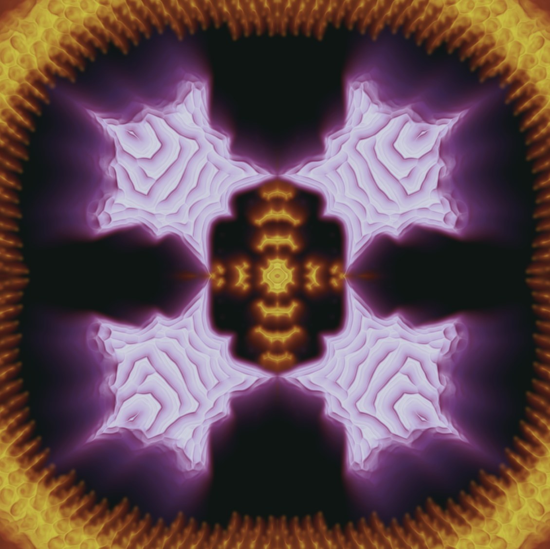 Electric Night scene, gold and purple color state