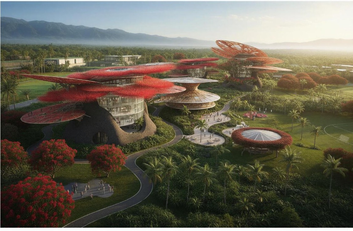 Kula campus, aerial final render